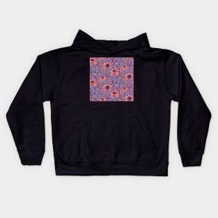 Purple and Coral Passion Fruit Flowers Kids Hoodie